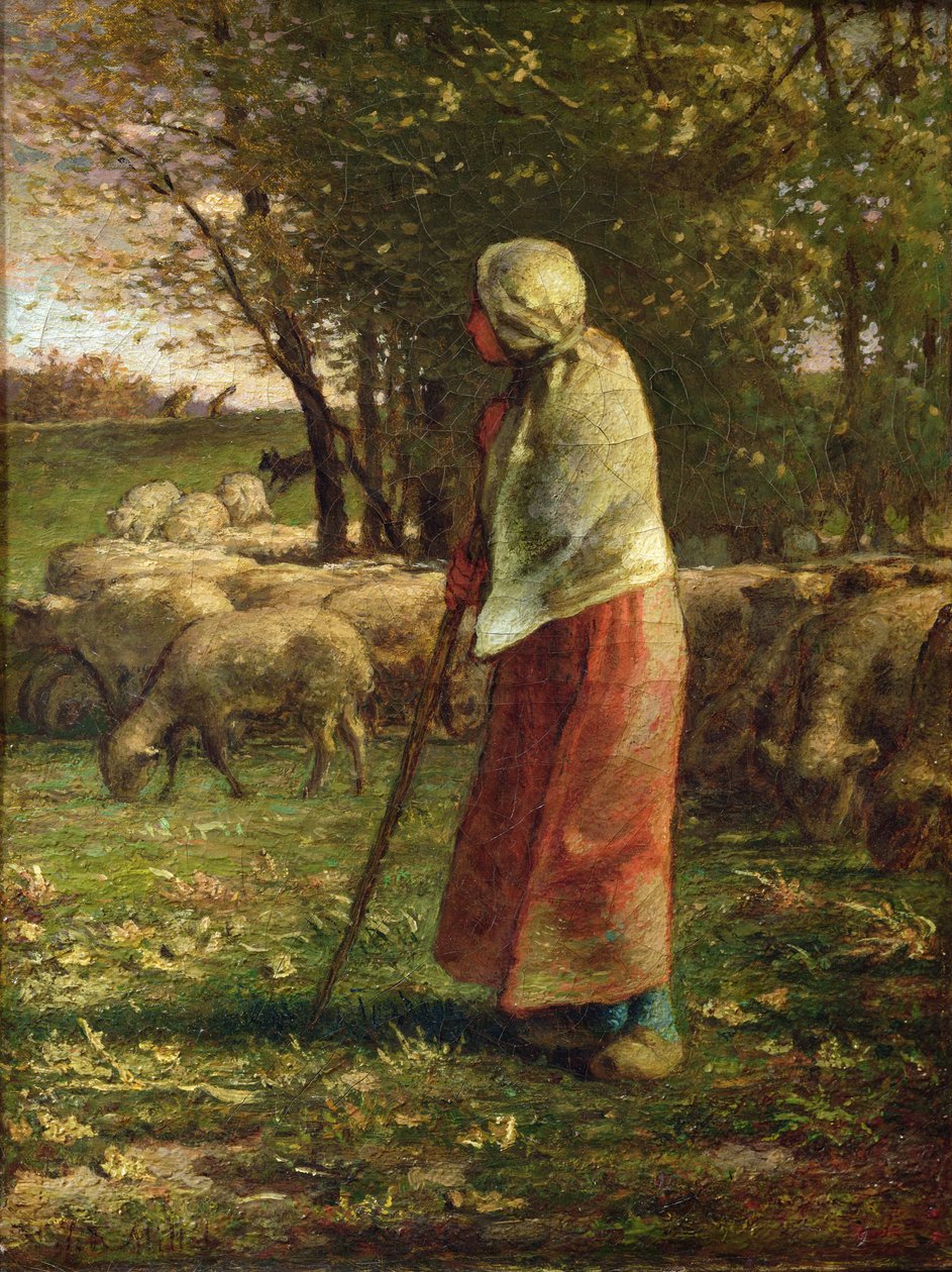 A kis pásztorlány alkotó: Jean Francois Millet