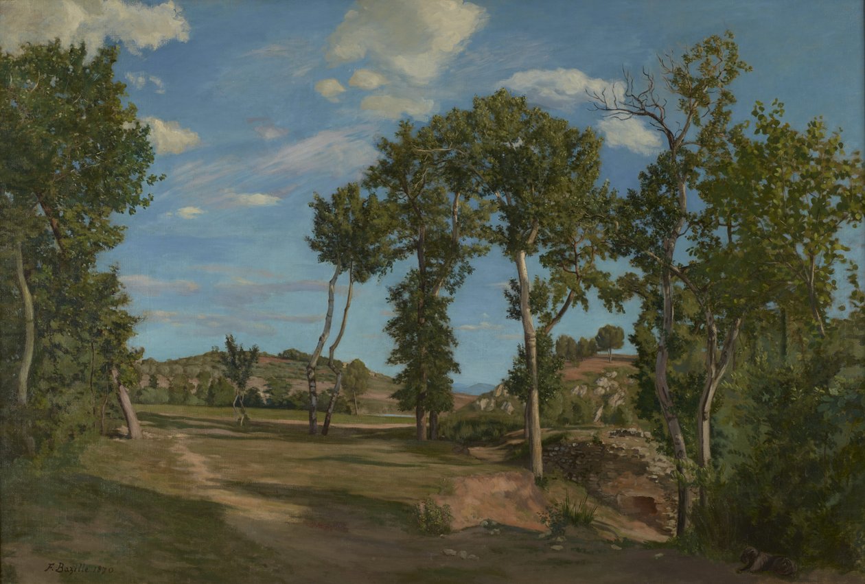 Táj a Lez folyó mellett, 1870 alkotó: Jean Frederic Bazille