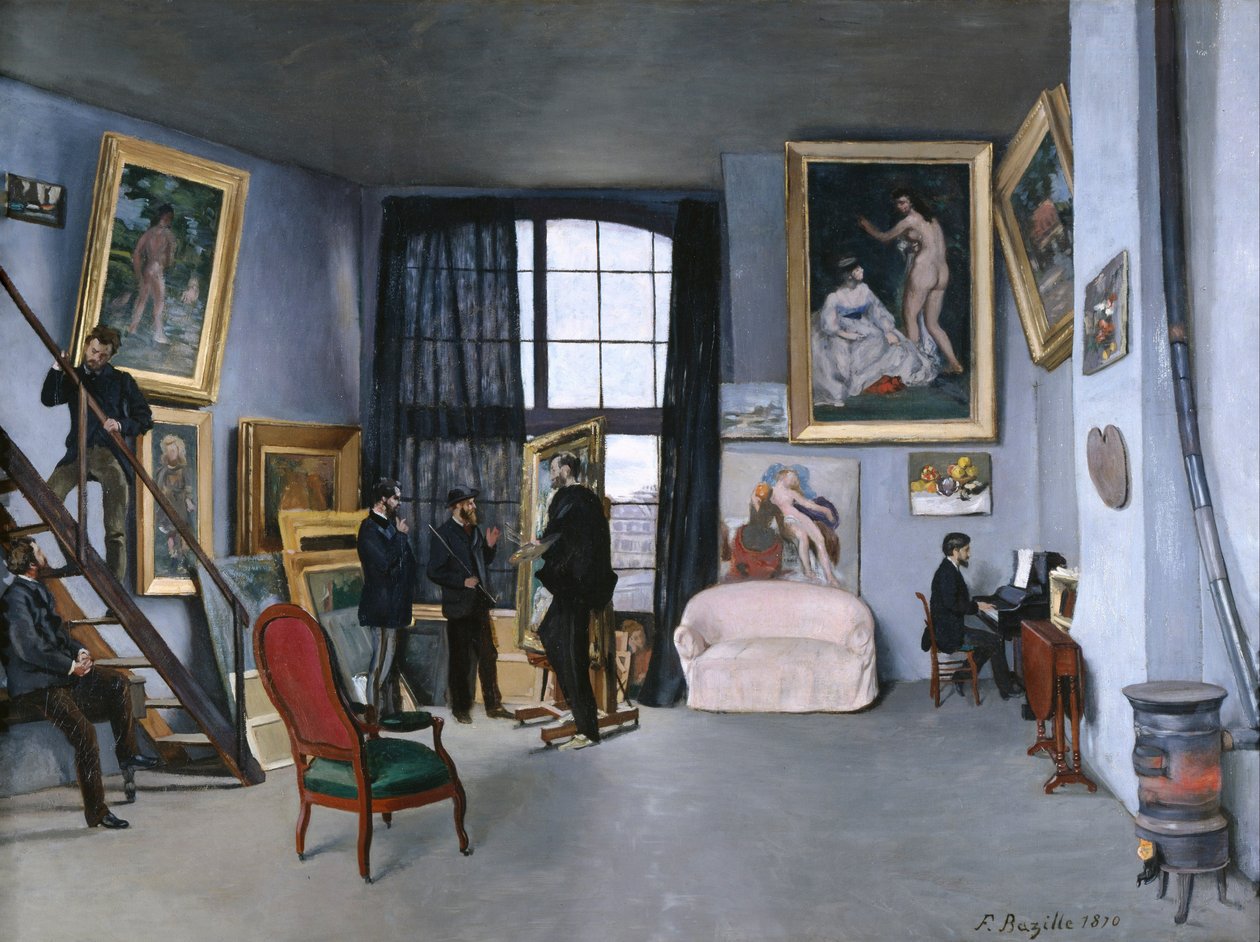 A művész műterme, 1870 alkotó: Jean Frederic Bazille