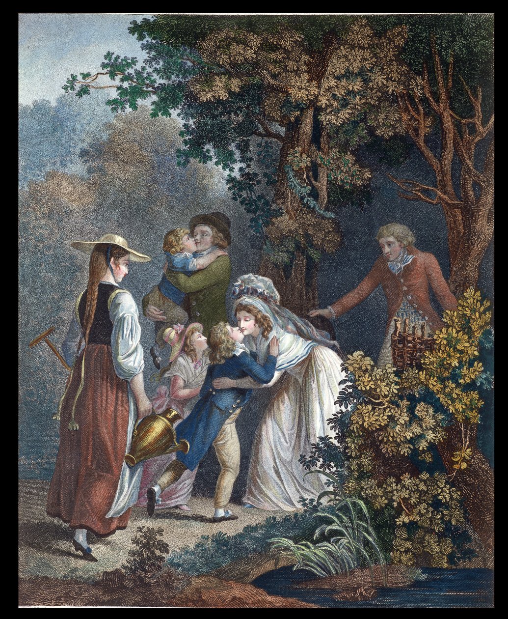 Elysium, 18. század vége (színes metszet) alkotó: Jean Frederic Schall