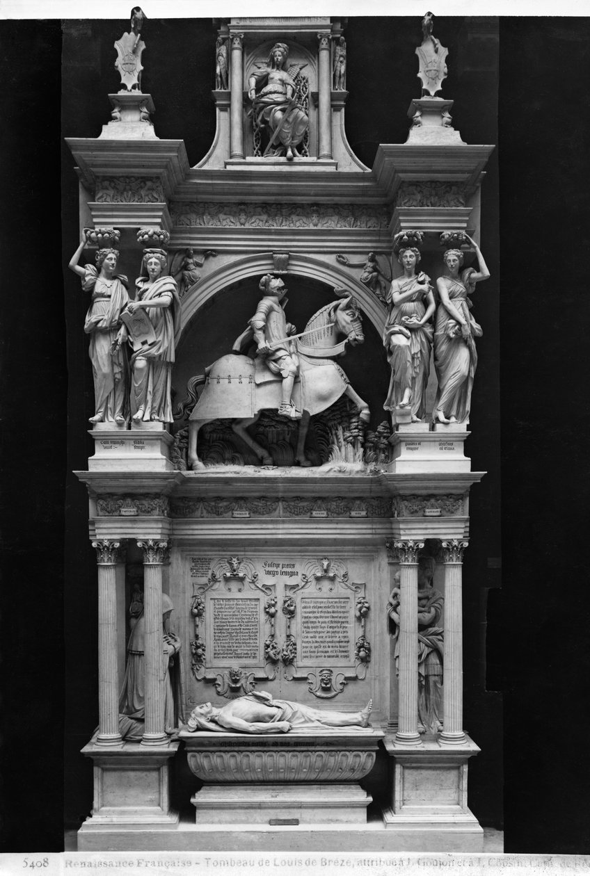 Louis de Breze (1477-1531) síremlékének másolata a roueni székesegyházban (gipsz) alkotó: Jean Goujon