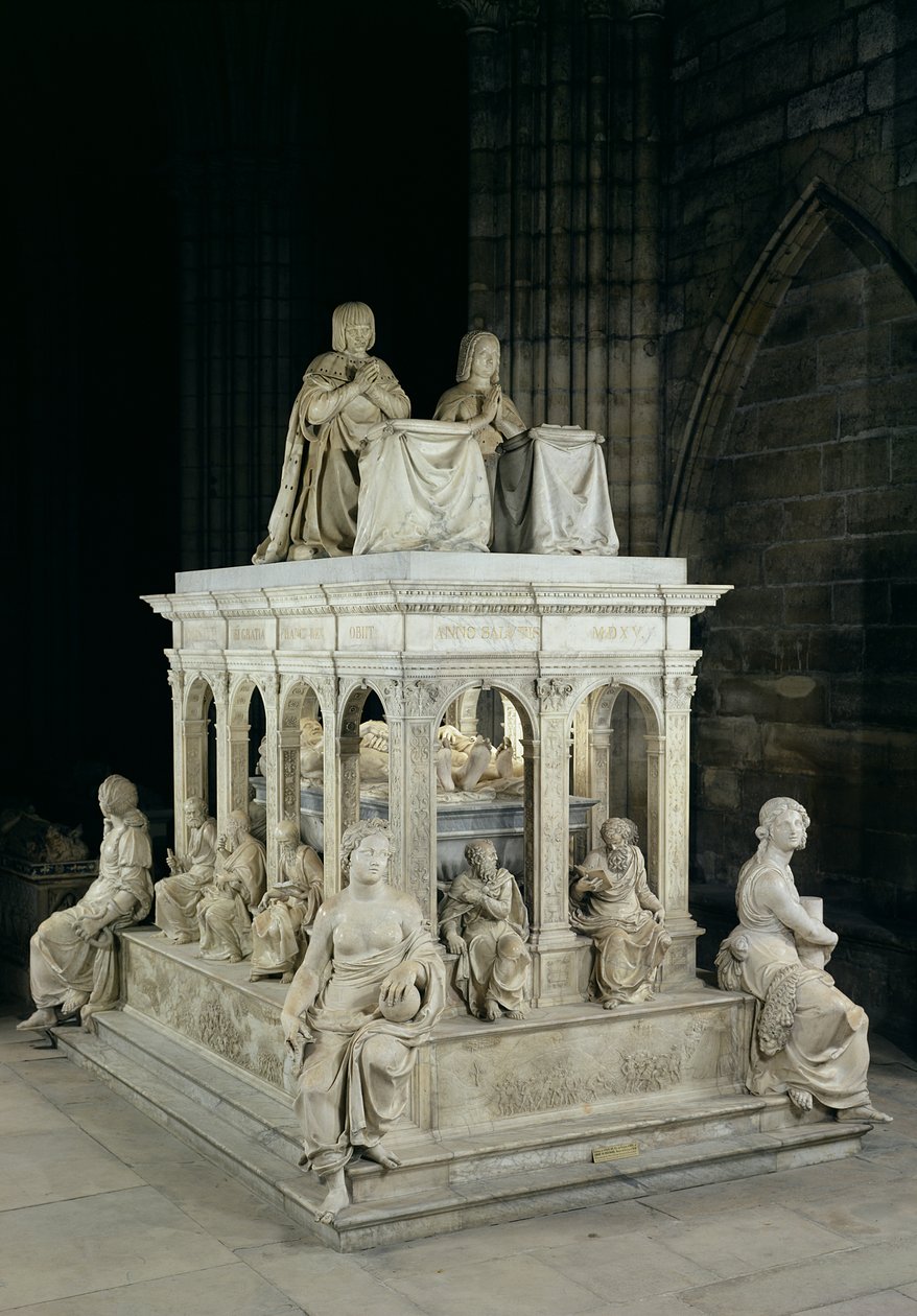 XII. Lajos (1462-1515) és Bretagne-i Anna (1496-1533) sírjának látképe (márvány) alkotó: Jean I Juste
