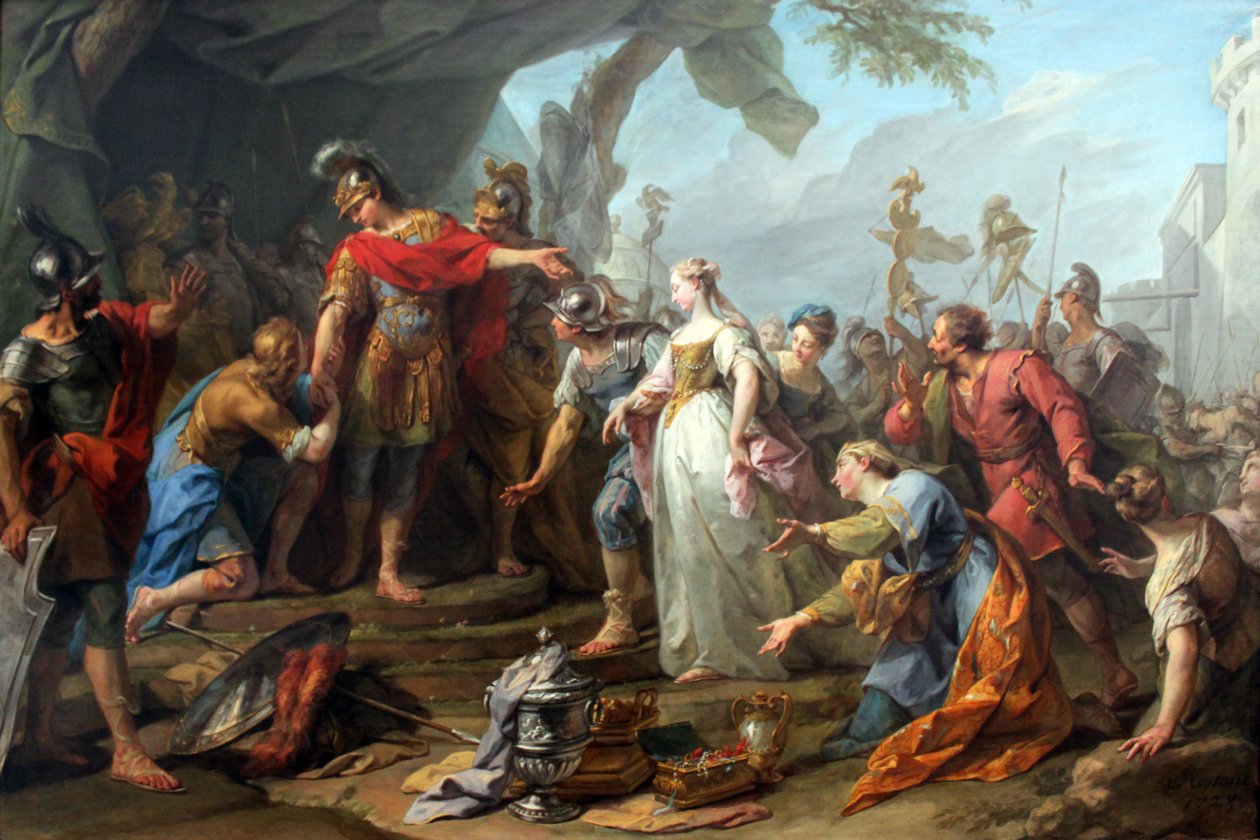 Scipio nagylelkűsége alkotó: Jean I Restout