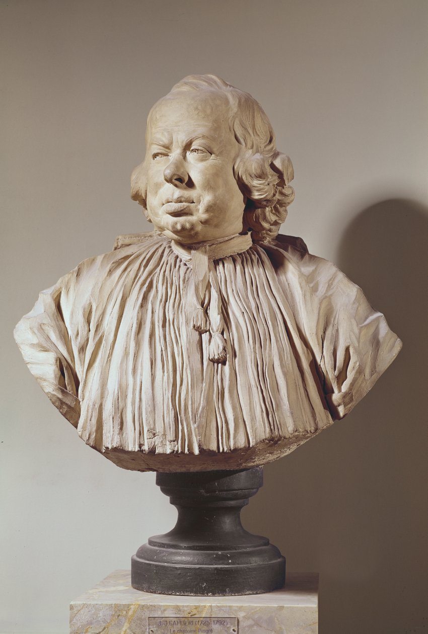 Alexandre-Gui Pingre kanonok (1711-96) portré mellszobra (terrakotta) alkotó: Jean Jacques Caffieri