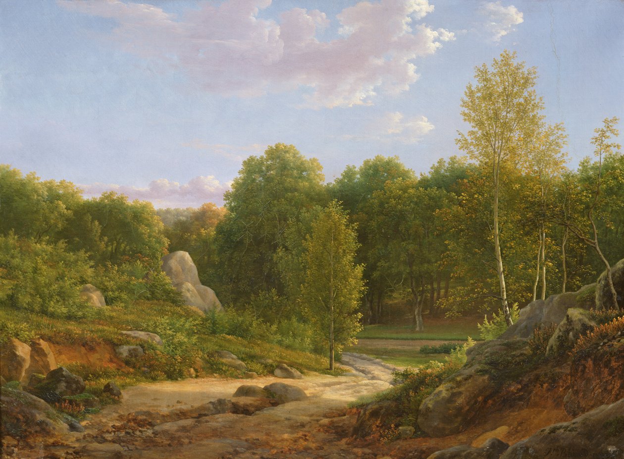 Kilátás a Fontainebleau-erdőre, 1829 alkotó: Jean Joseph Xavier Bidauld