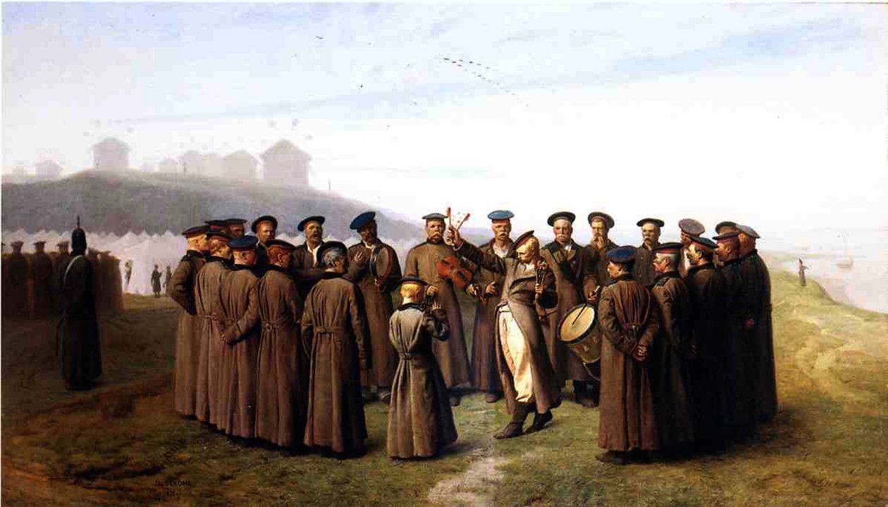 Orosz katonák pihennek, 1855 alkotó: Jean Leon Gerome