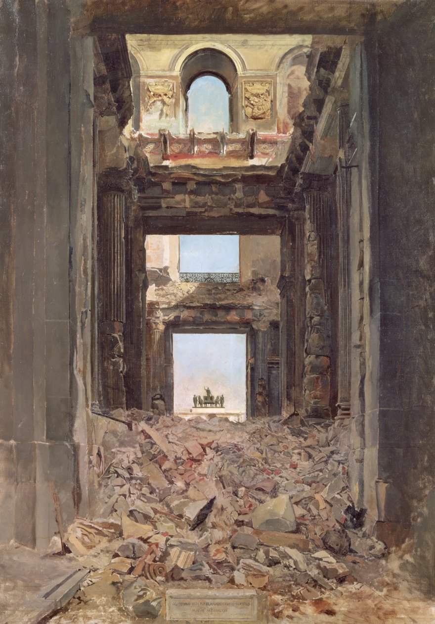 A Tuileriák romjai, 1871 alkotó: Jean Louis Ernest Meissonier