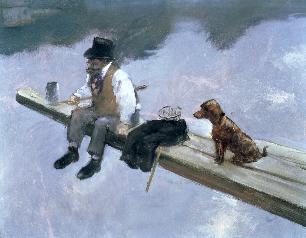 A halász, egy horgász férfi részlete, 1884 (lásd 80709) alkotó: Jean Louis Forain