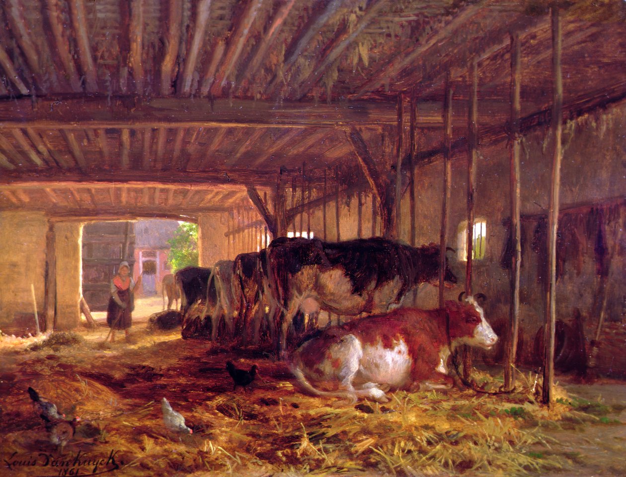 A tehénistálló, 19. század alkotó: Jean Louis van Kuyck