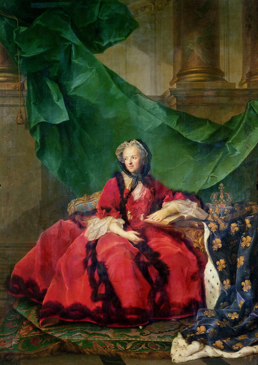 Maria Leszczynska (1703-68) portréja mindennapi ruhában alkotó: Jean Marc Nattier
