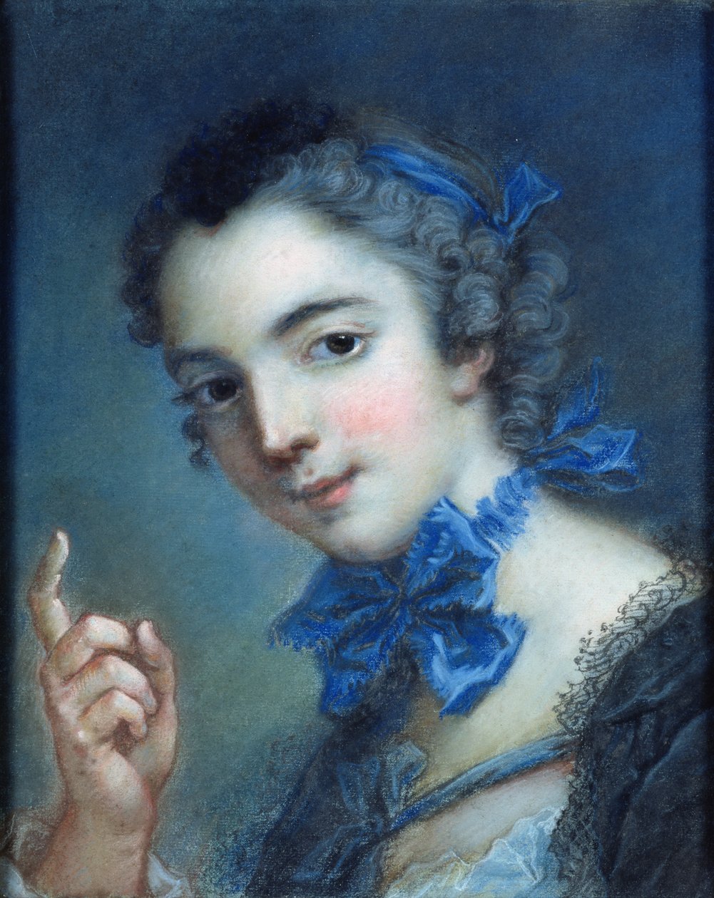 Fiatal lány portréja, 1750 körül (pasztell, papír) alkotó: Jean Marc Nattier