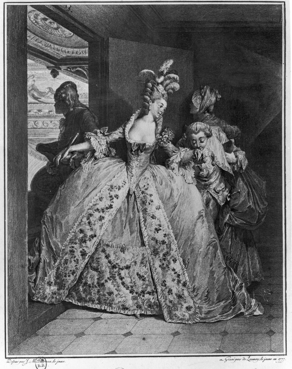 A búcsúk, 1777, ifjabb de Launey metszete alkotó: Jean Michel the Younger Moreau