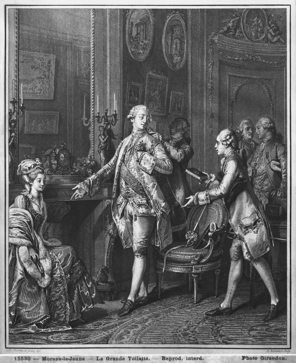The Great Toilette, metszett Antoine Louis Romanet (1743-1809 után) 1777 körül alkotó: Jean Michel the Younger Moreau