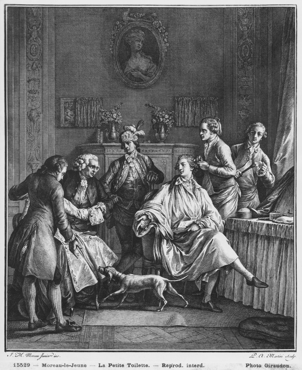 A kis toalett, Pietro Antonio Martini (1739-97) metszete. alkotó: Jean Michel the Younger Moreau
