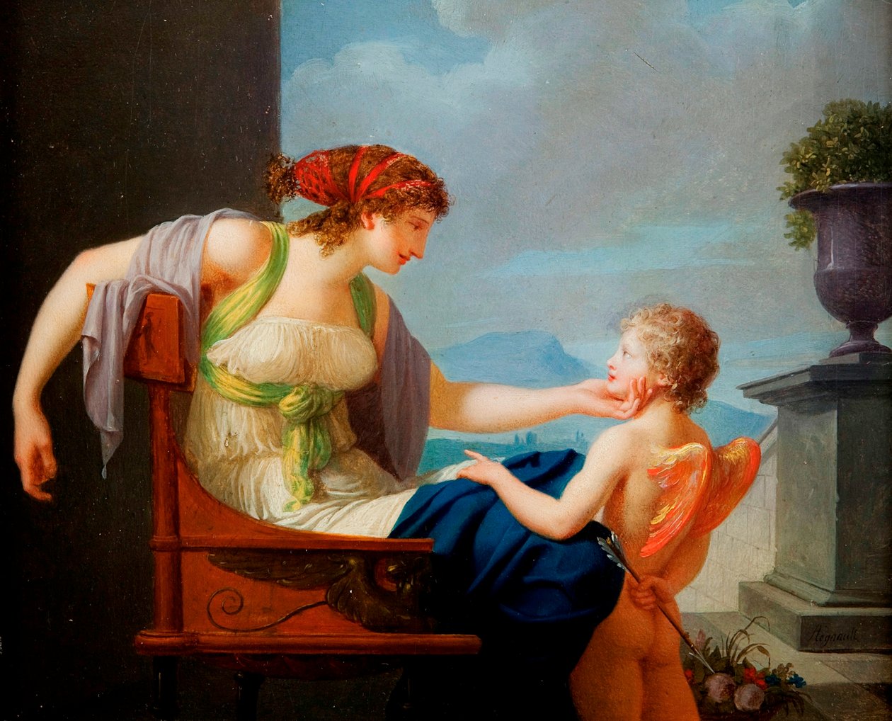 Vénusz és Ámor alkotó: Jean Baptiste Regnault
