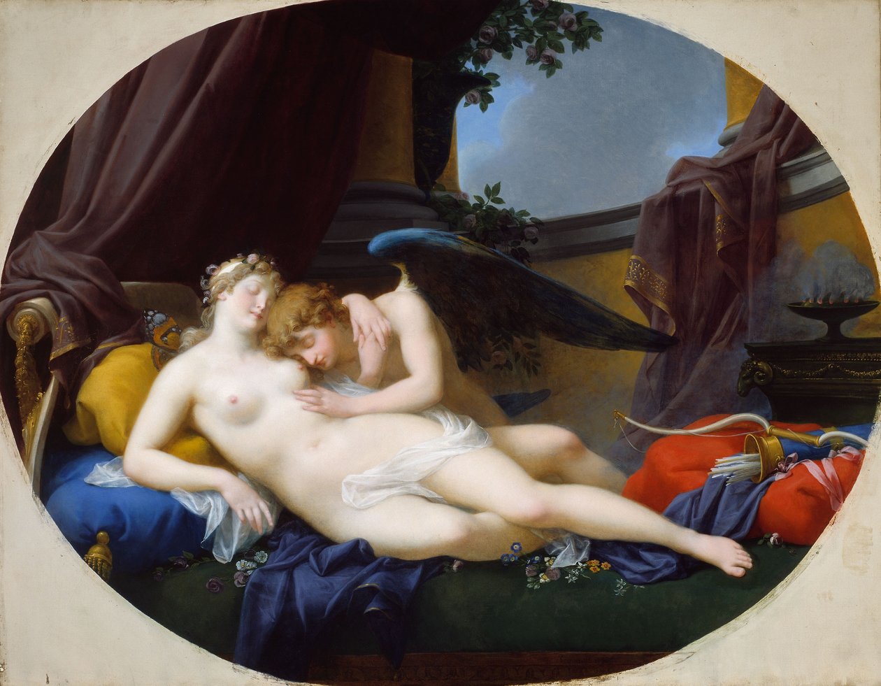 Ámor és Psyche alkotó: Jean Baptiste Regnault