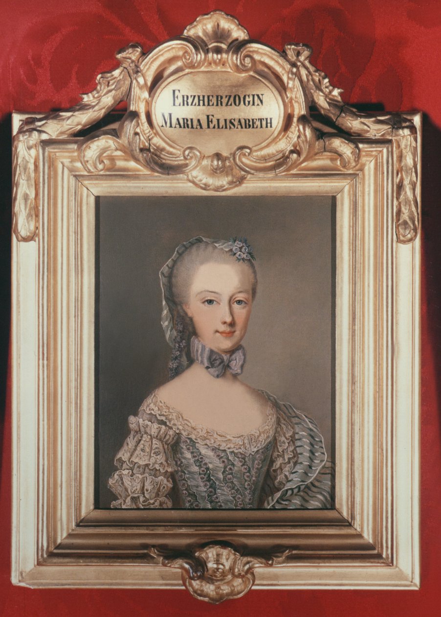 Mária Erzsébet főhercegnő (1743-1808), I. Ferenc és Mária Terézia lánya, 1762 alkotó: Jean Étienne Liotard