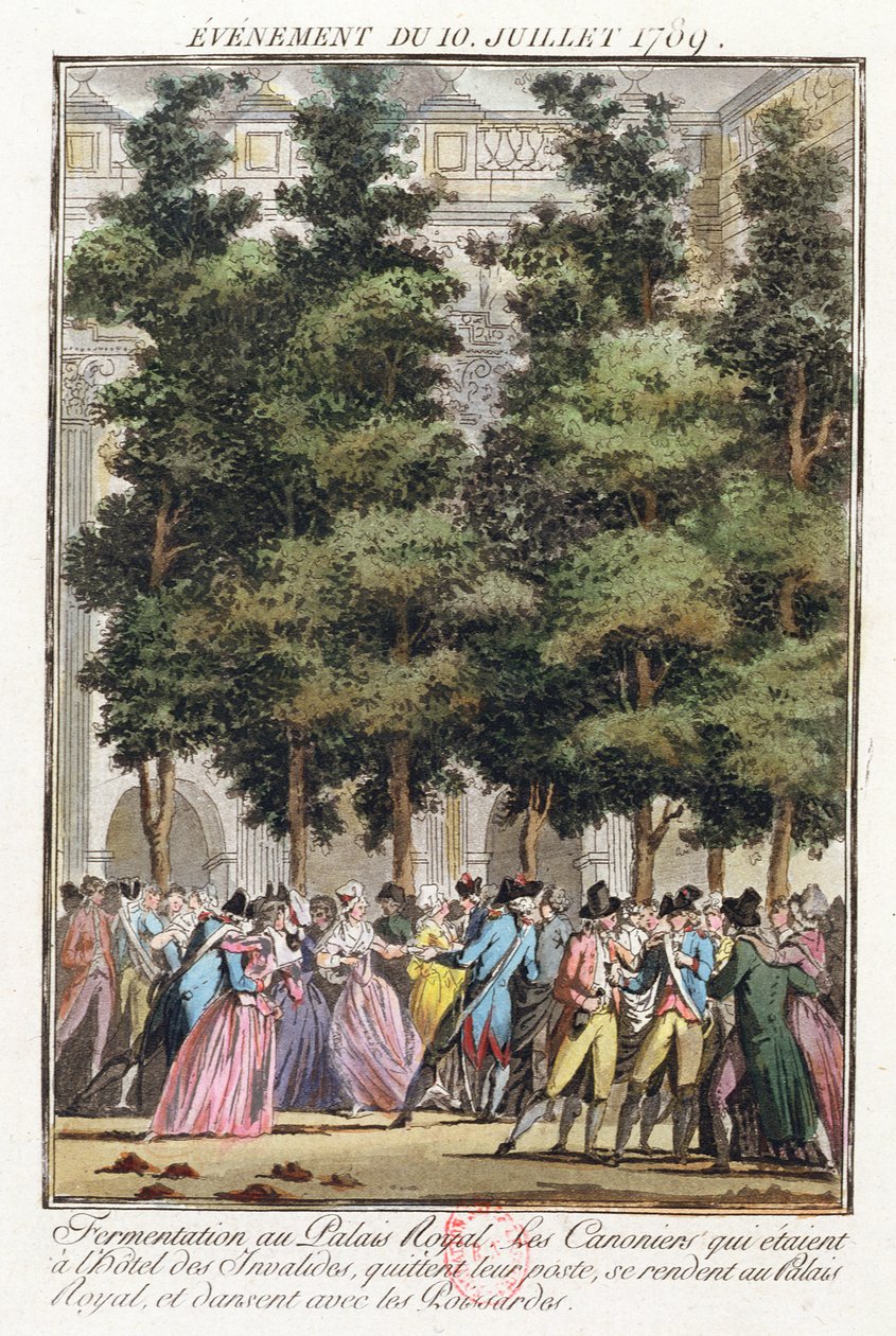 Erjedés a Palais-Royalban 1789. július 10-én alkotó: Jean Francois Janinet