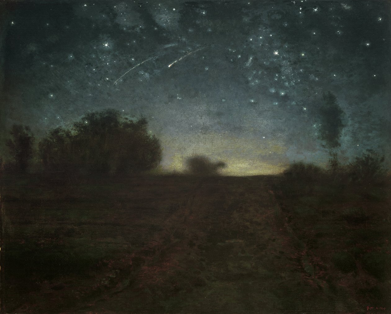 Csillagos éjszaka, 1850-65 körül alkotó: Jean Francois Millet
