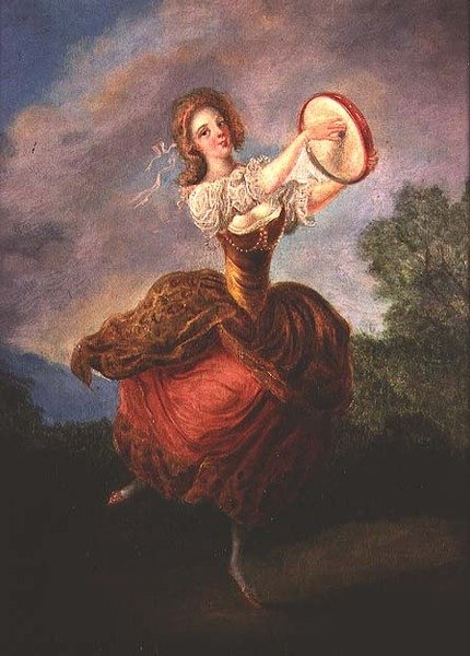 Táncos tamburával alkotó: Jean Frederic Schall