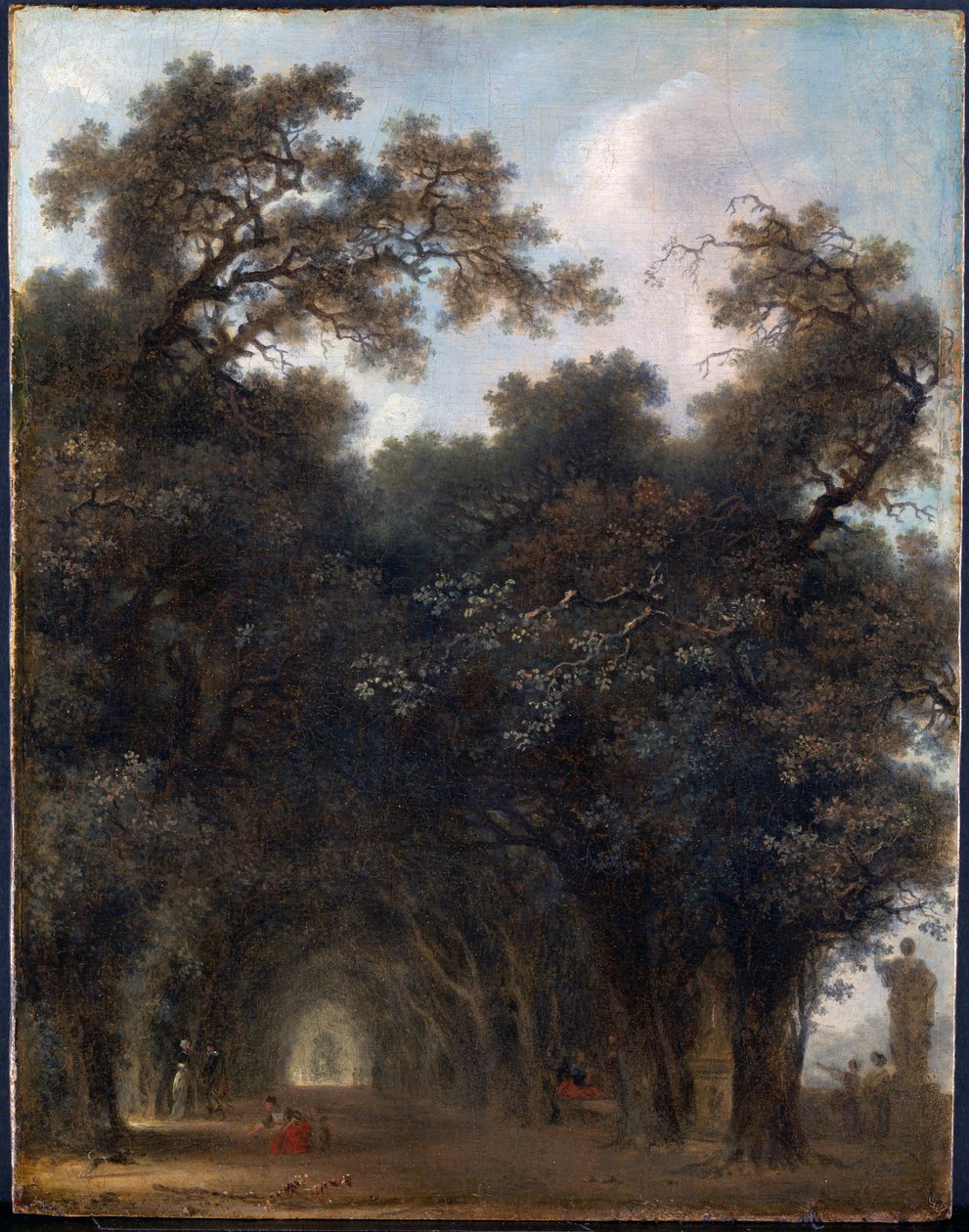 Árnyas sugárút, 1775 körül, olaj, fa alkotó: Jean Honore Fragonard