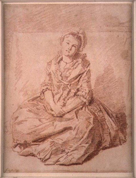 Ülő lány alkotó: Jean Honore Fragonard
