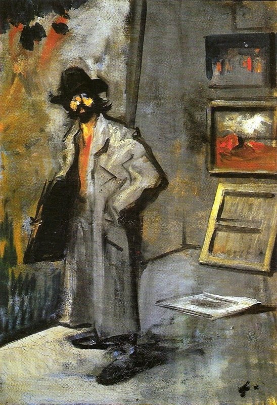 Festő egy mappával alkotó: Jean Louis Forain