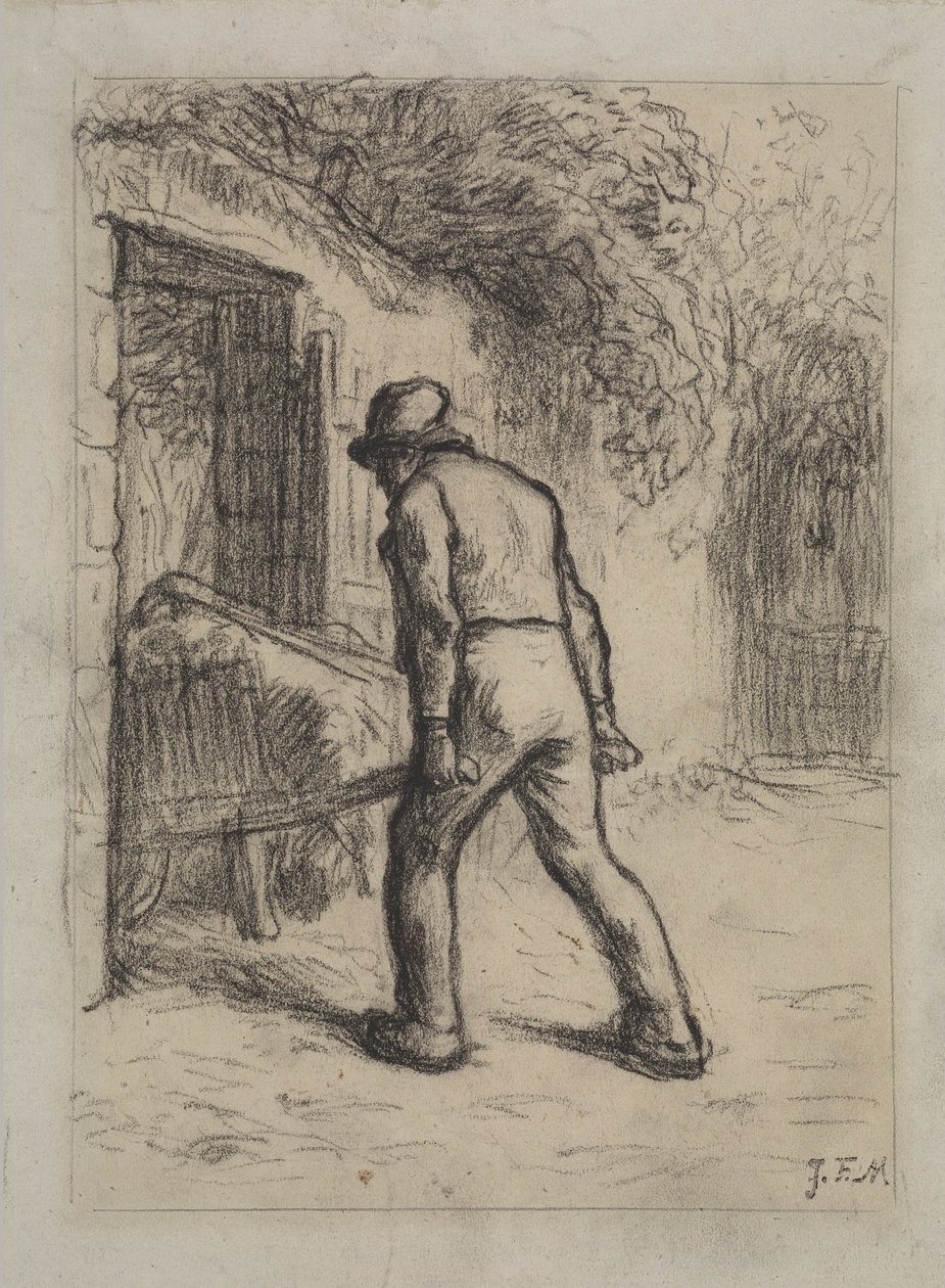 Tanulmány talicskás ember számára alkotó: Jean Francois Millet
