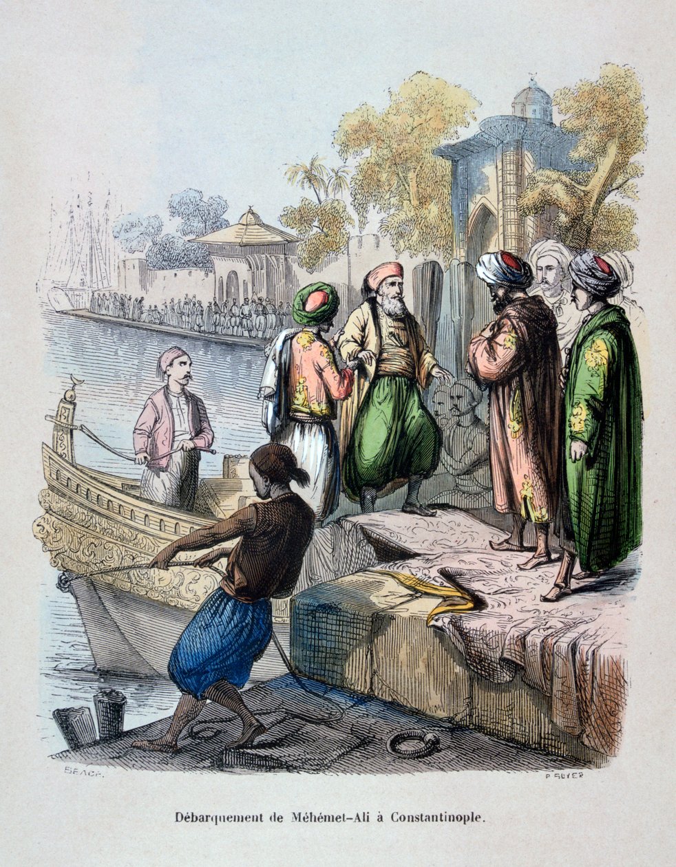 Mahomet Ali megérkezik Konstantinápolyba, 1847. alkotó: Jean Adolphe Beauce