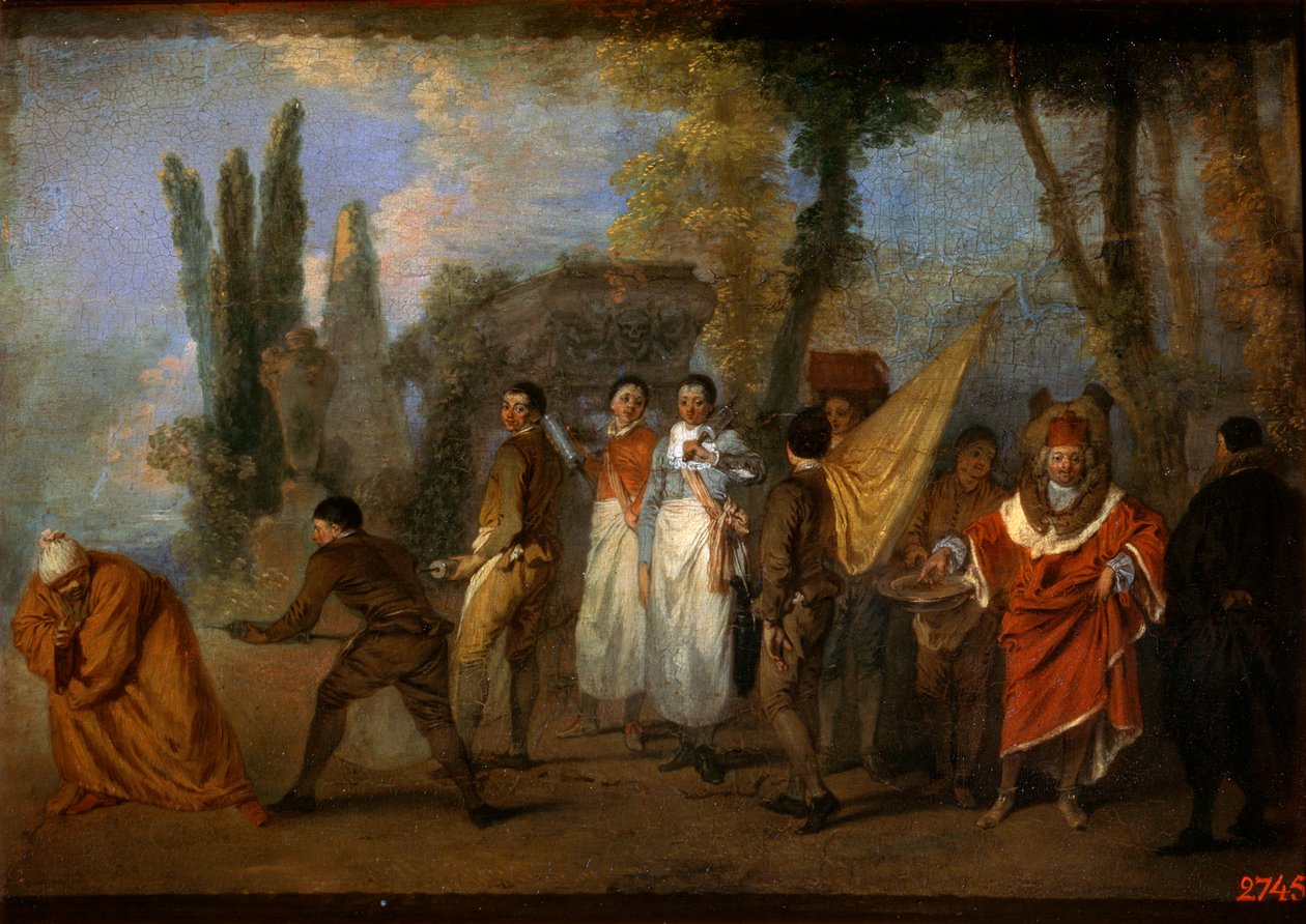 Szatíra az orvosokról, c1708 alkotó: Jean Antoine Watteau