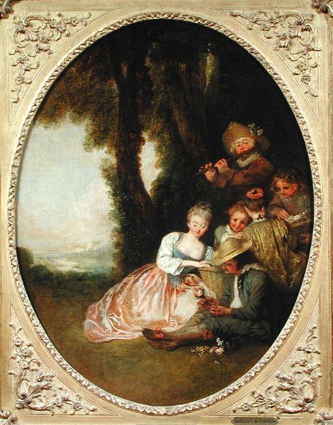 Champetre koncert, 1715 alkotó: Jean Antoine Watteau