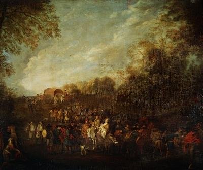 Felvonuló csapatok alkotó: Jean Antoine Watteau