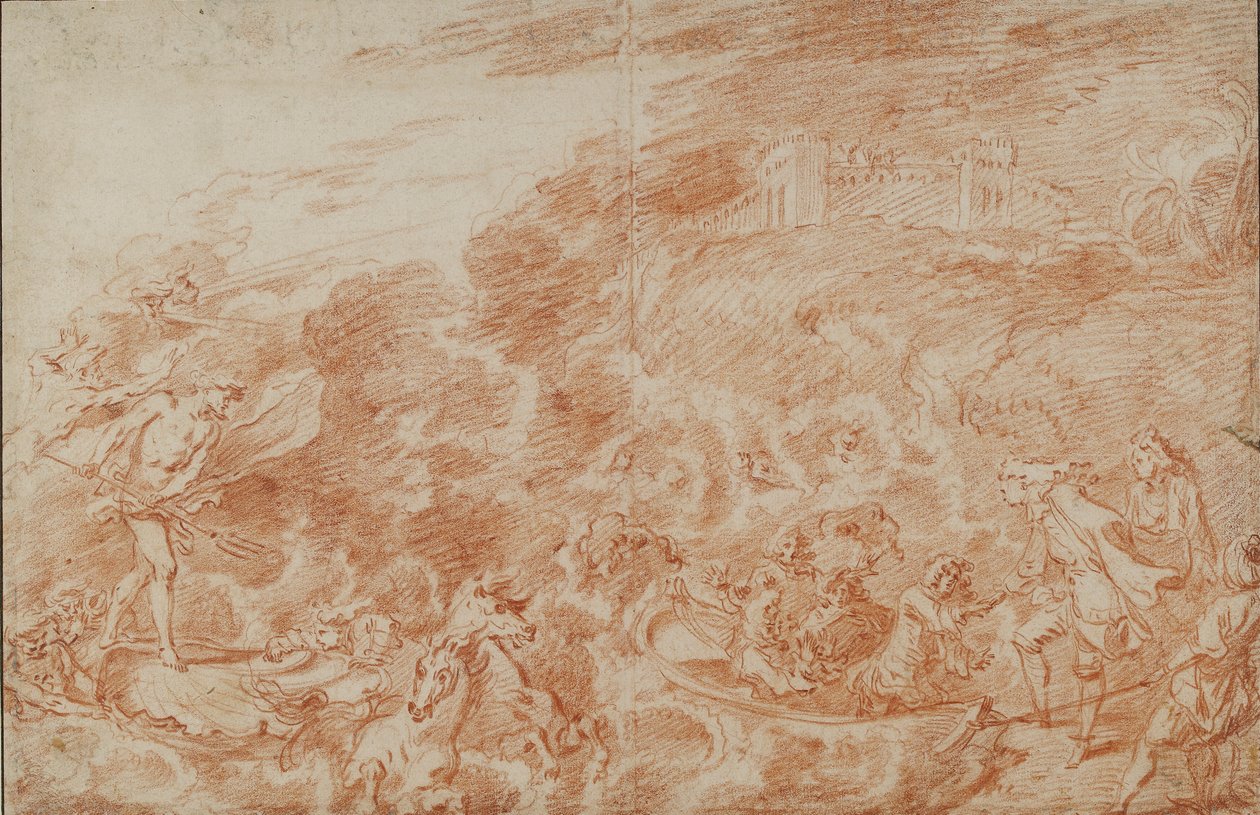 Vihar a tengeren, 18. század alkotó: Jean Antoine Watteau