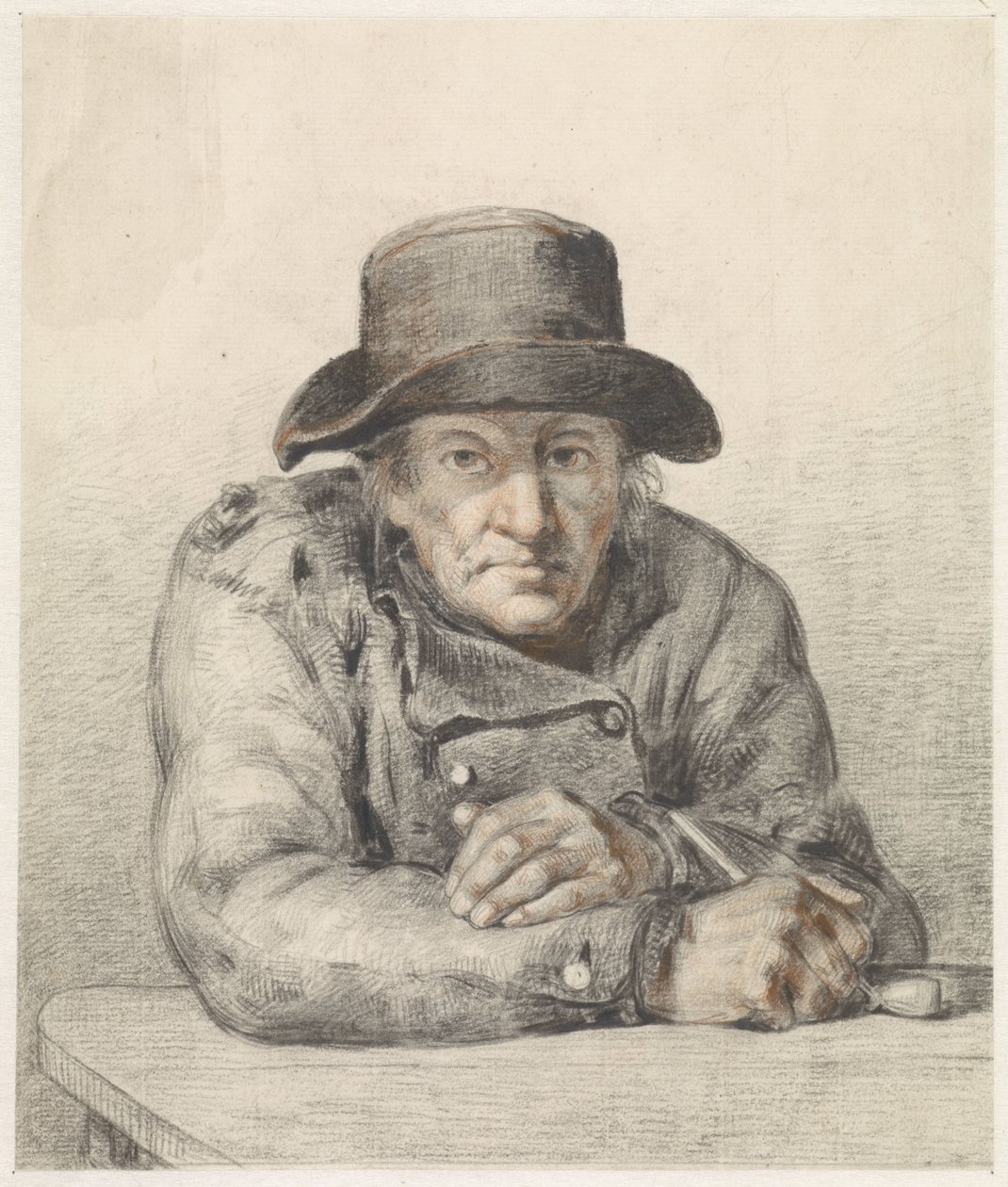 Öreg ember pipával alkotó: Jean Augustin Daiwaille