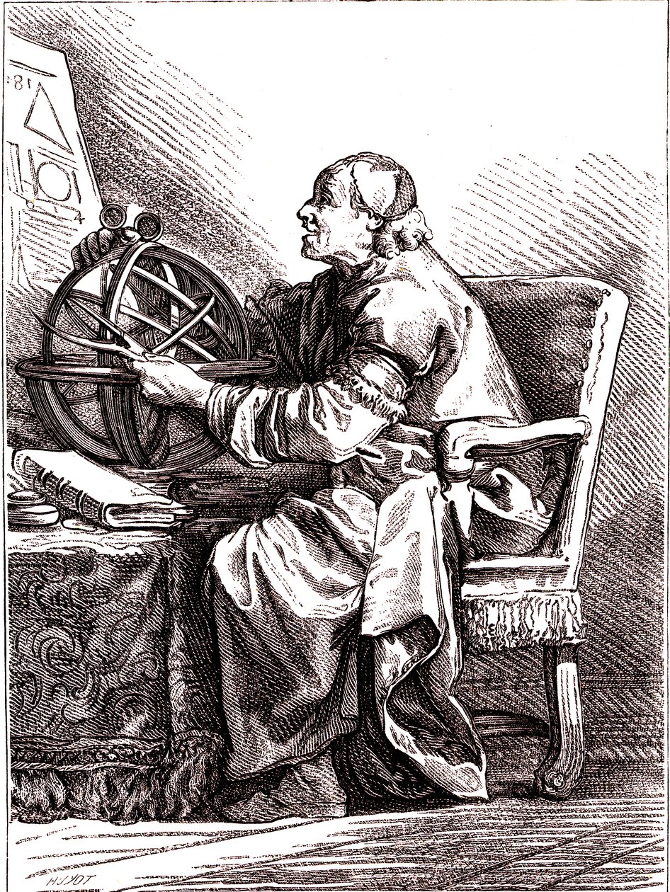A csillagász.1878 (metszet) alkotó: Jean Baptiste (after) Le Prince