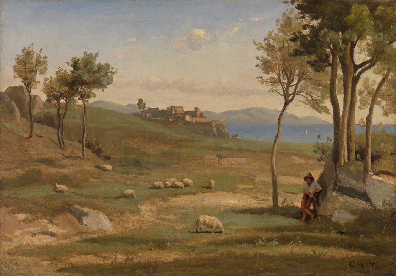 Olasz táj alkotó: Jean Baptiste Camille Corot