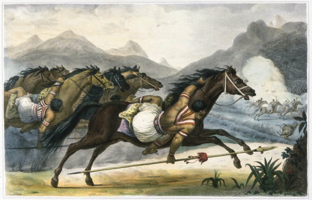 Cuangurus indiánok vádja alkotó: Jean Baptiste Debret