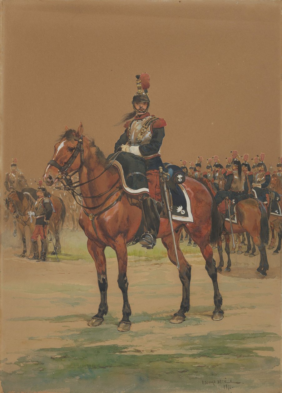 Francia Cuirassier, 1872. alkotó: Jean Baptiste Edouard Detaille