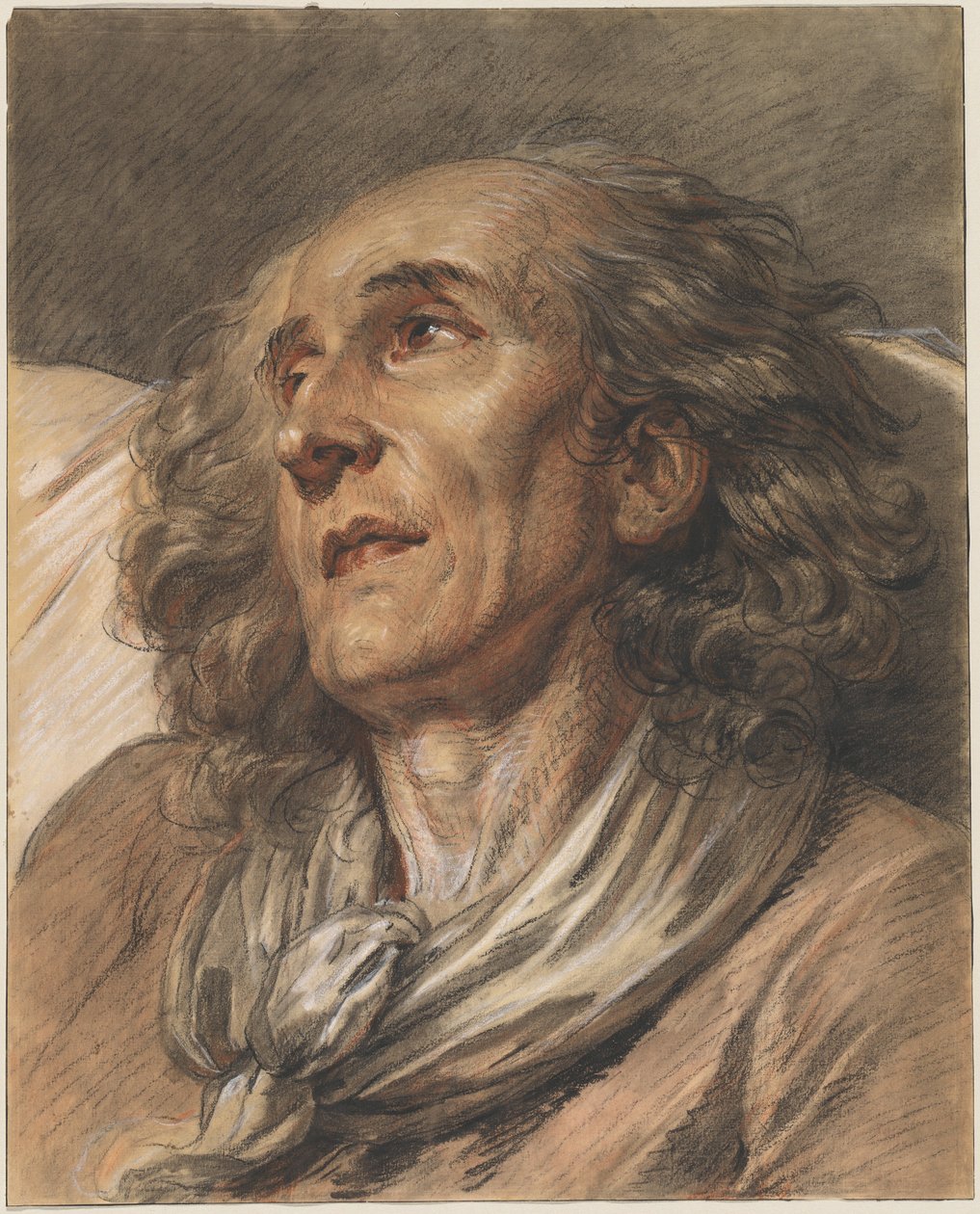 Egy öregember mellszobra alkotó: Jean Baptiste Greuze