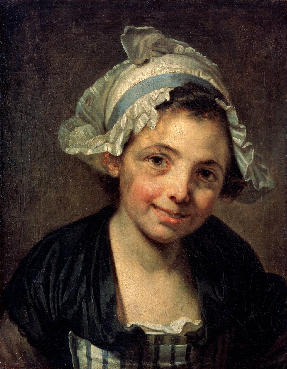 Lány motorháztetőben, 1760-as évek alkotó: Jean Baptiste Greuze