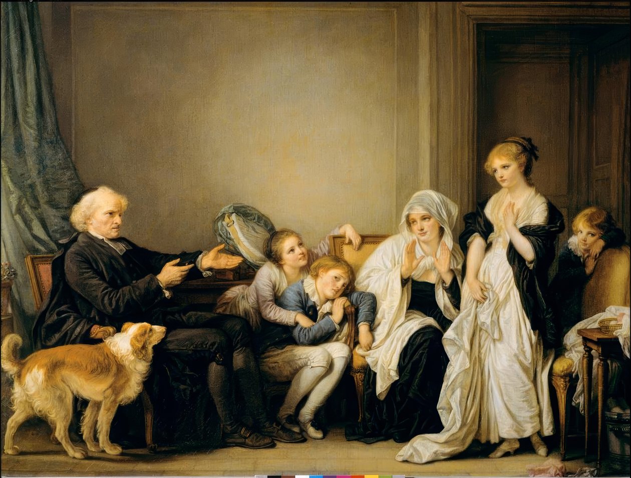 Az özvegy és a papja alkotó: Jean Baptiste Greuze
