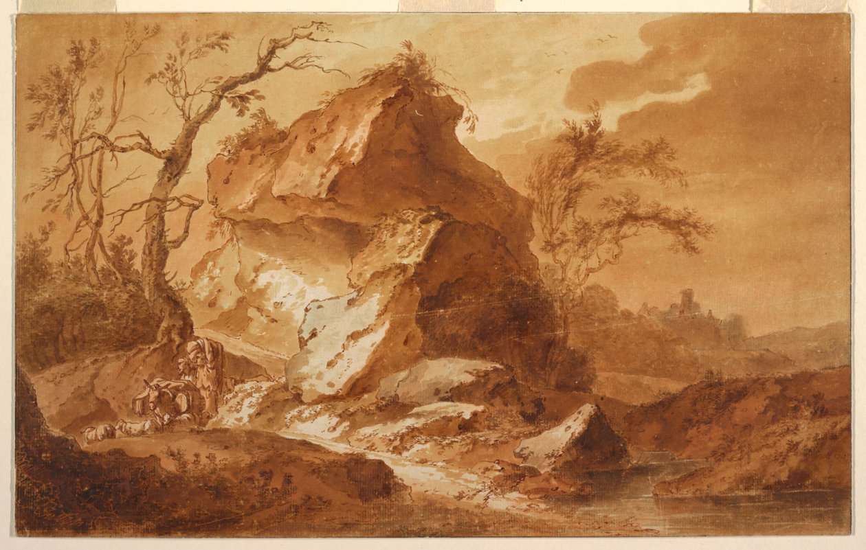 Hegyvidéki táj alkotó: Jean Baptiste Huet