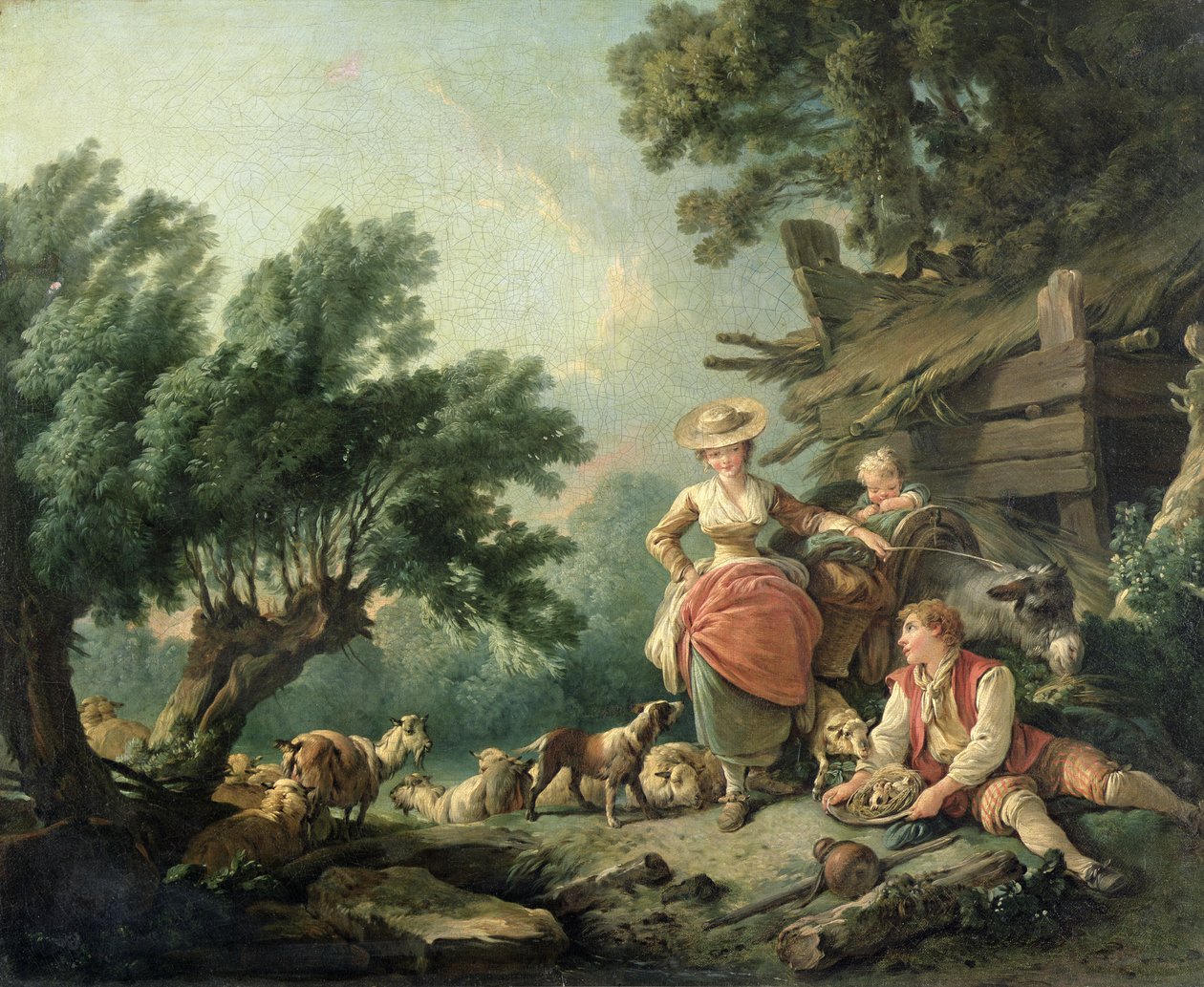 Lelkészi jelenet alkotó: Jean Baptiste Huet