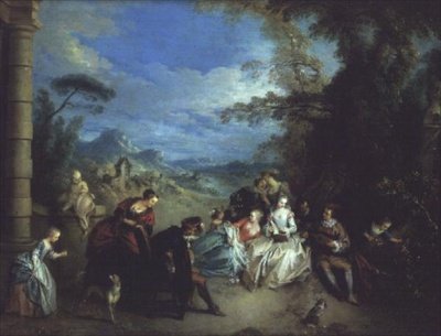 Champetre Concert (szabadtéri koncert) alkotó: Jean Baptiste Joseph Pater