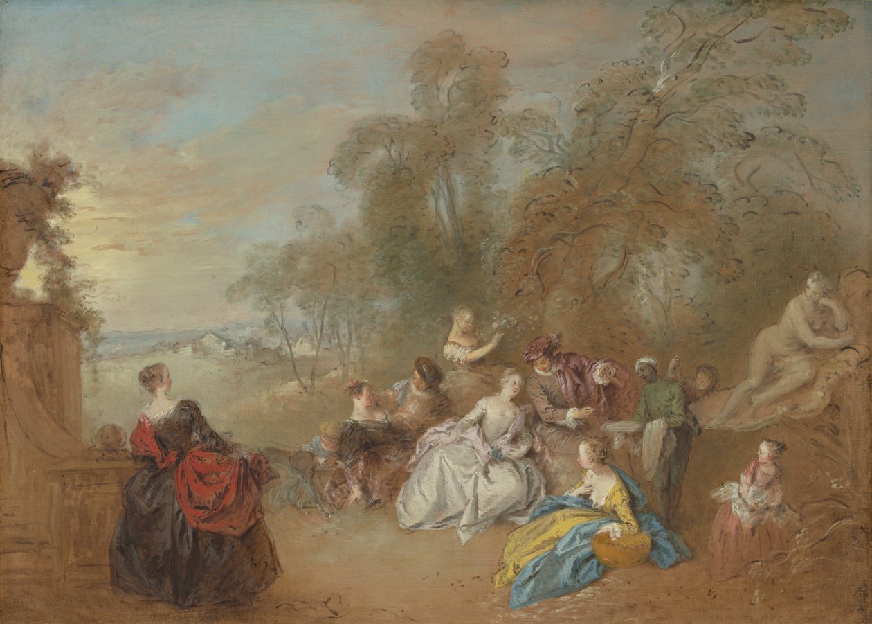 A teraszon alkotó: Jean Baptiste Joseph Pater