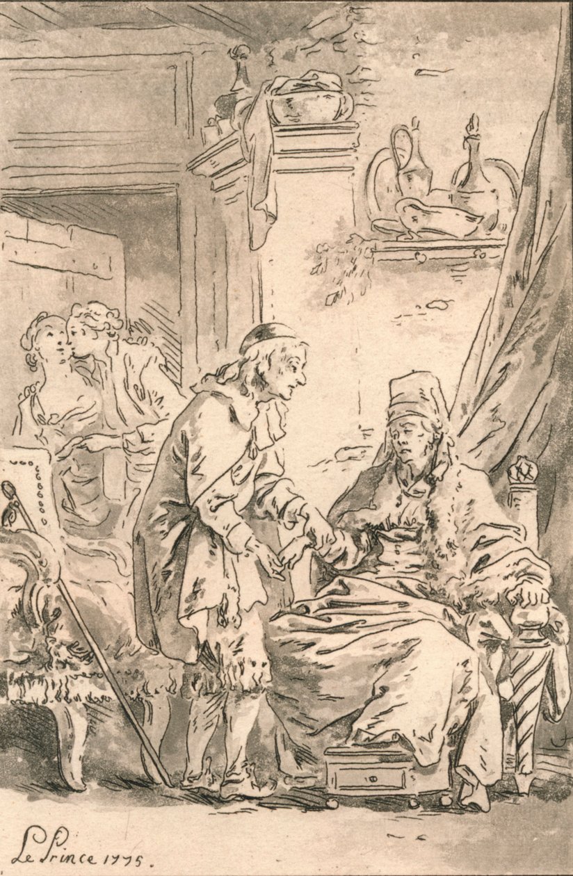 Az érintés, 1775. alkotó: Jean Baptiste Le Prince