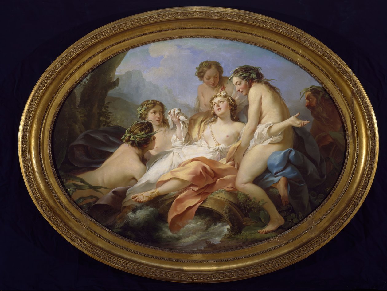 A naiádok által megmentett pszichét, 1750. alkotó: Jean Baptiste Marie Pierre