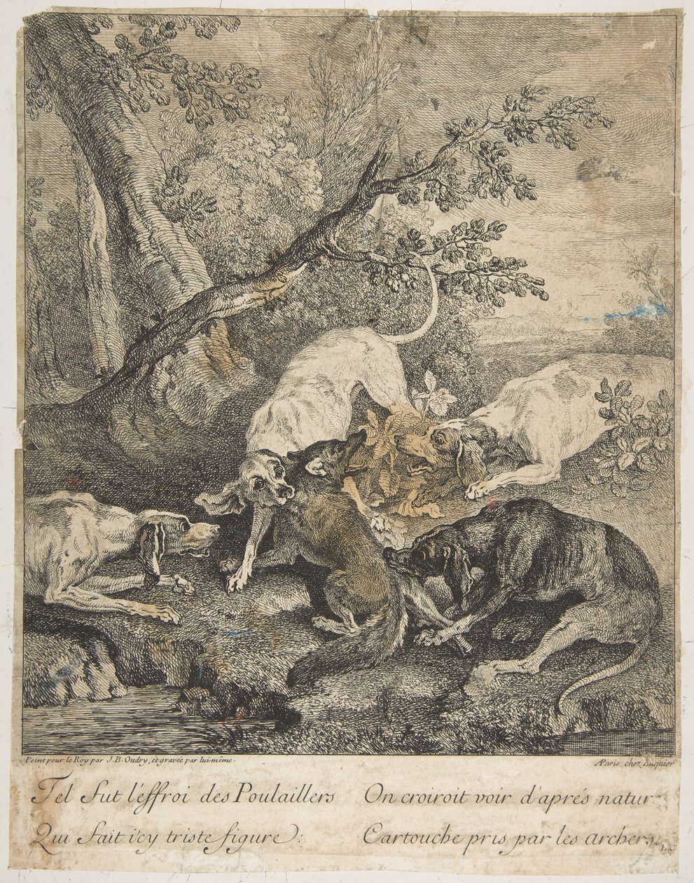 Rókavadászat, 1736. alkotó: Jean Baptiste Oudry