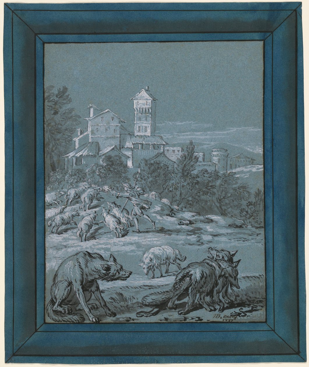 A farkas és a róka alkotó: Jean Baptiste Oudry