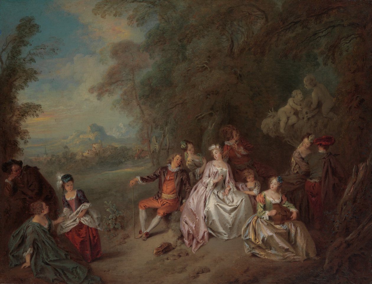 Vidéki koncert, kb. 1734. alkotó: Jean Baptiste Pater
